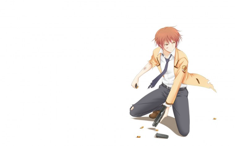 Аниме парень лежит