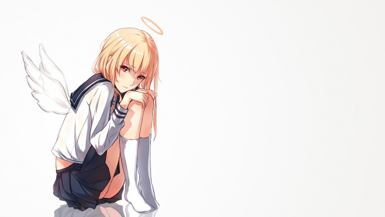 Аниме арт на белом фоне