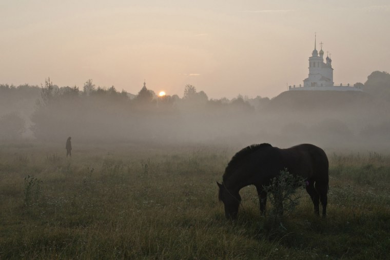 Конь туман река