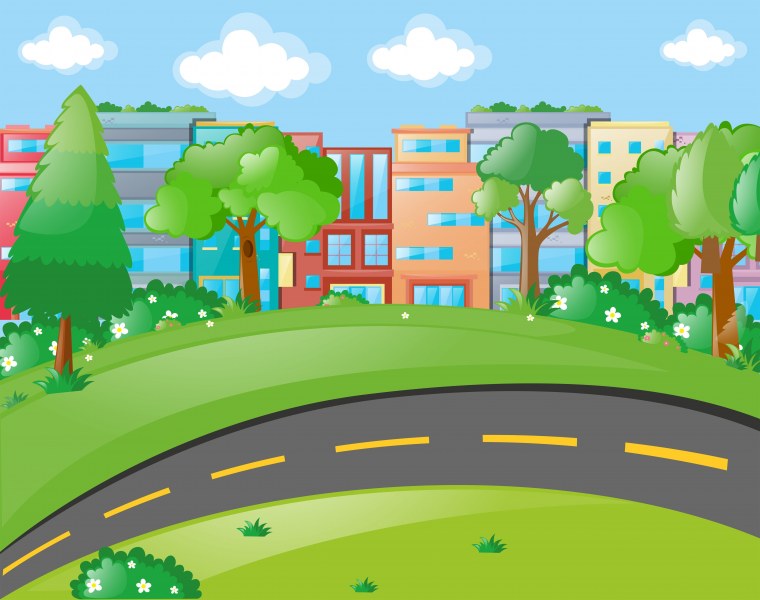 Город дорога вектор