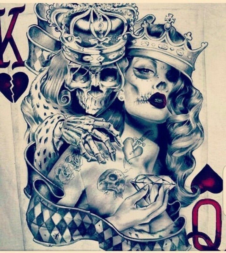 Скелет тату эскиз