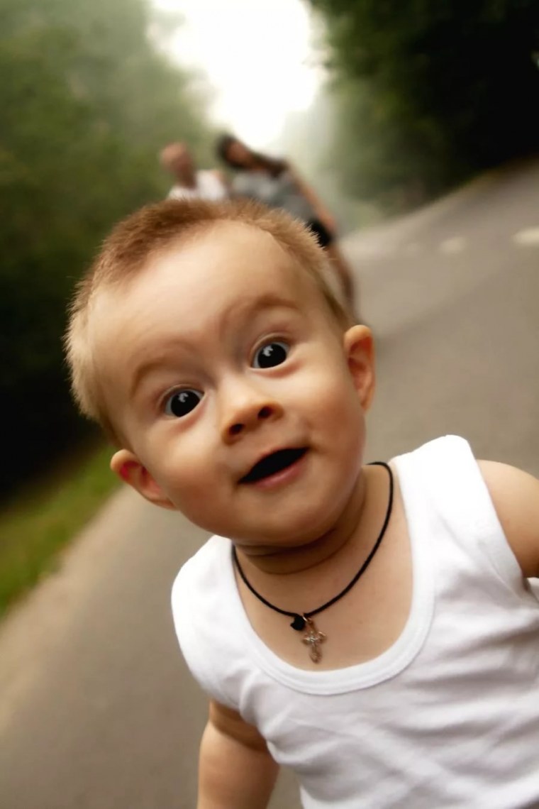 Смешное детское лицо