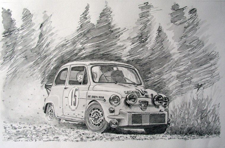 Фиат Абарт 131 ралли рисунок