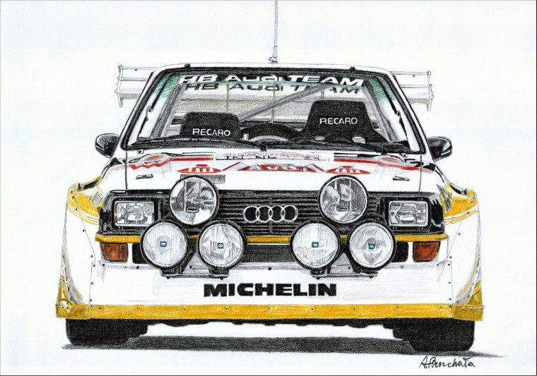 Рисунок машины ралли карандашом