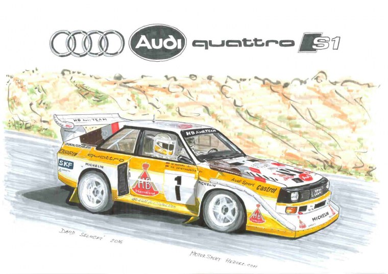Ауди кватро 1980 ралли чертёж