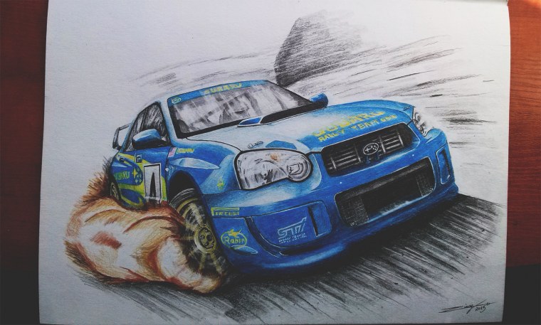 Ралли Субару эскиз