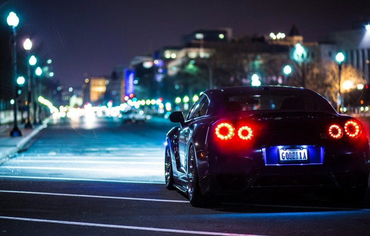 Nissan GTR Night 4к