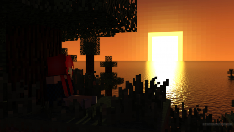 Закат в МАЙНКРАФТЕ