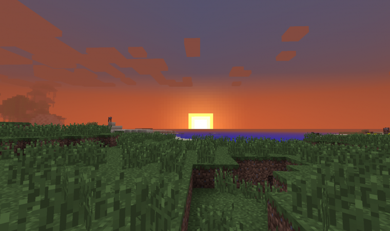 Рассвет в МАЙНКРАФТЕ