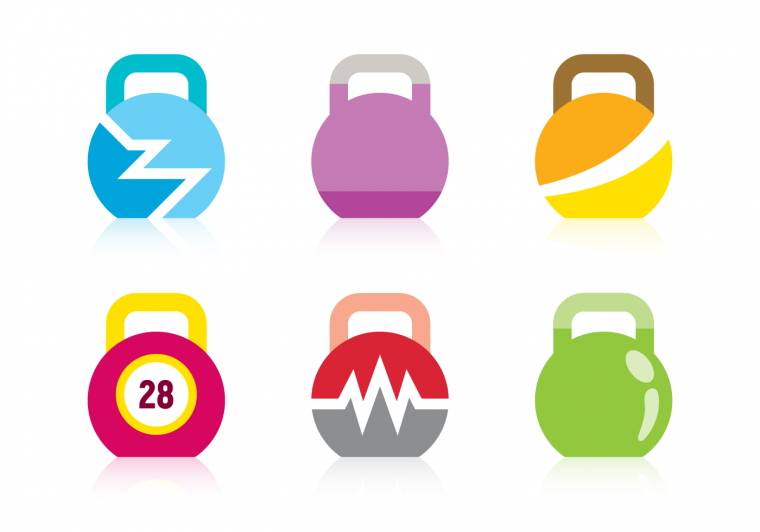 Гиря трафарет для детей