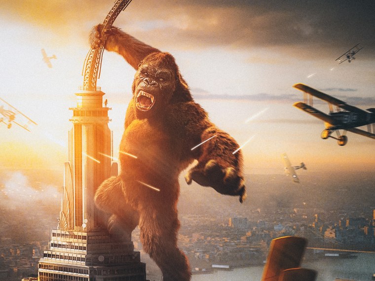 Обезьяна на небоскребе