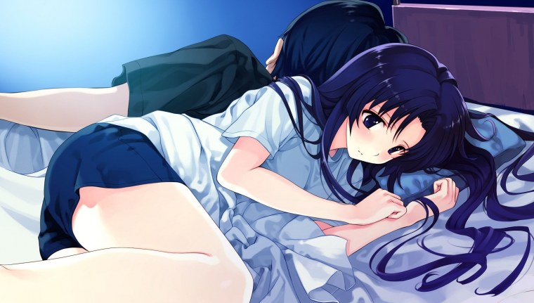 Аниме девушки на кровати