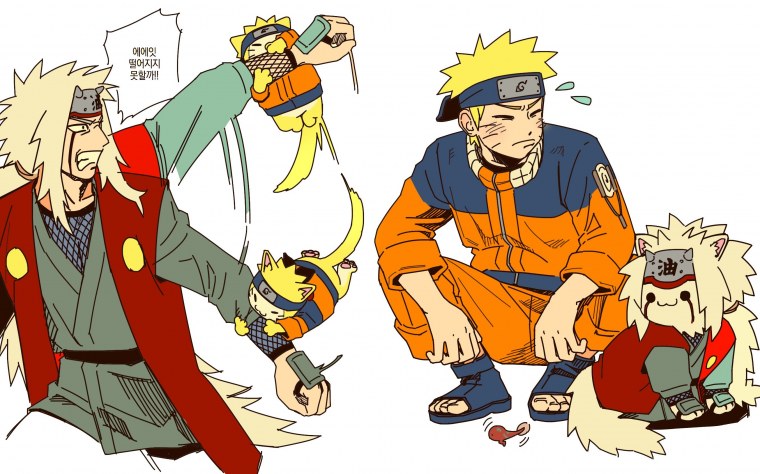 Маленькая цунаде и Джирайя