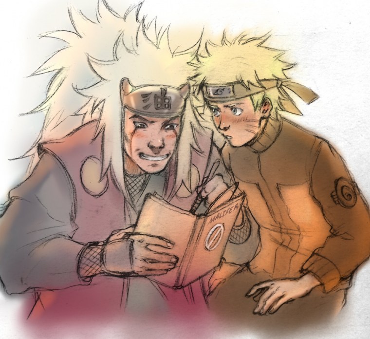 Джирайя и цунаде поцелуй