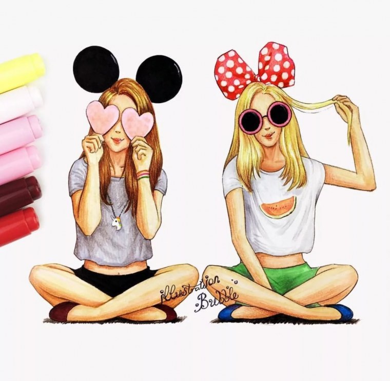 Четыре девочки лучшие подруги