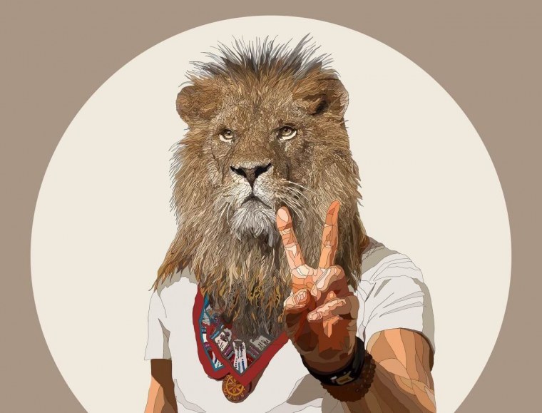 Растафари Лев арт