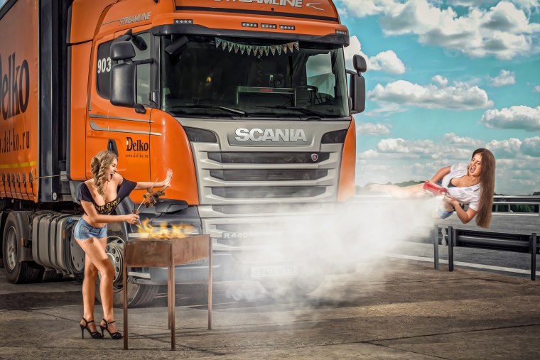 Красивые девушки и Грузовики