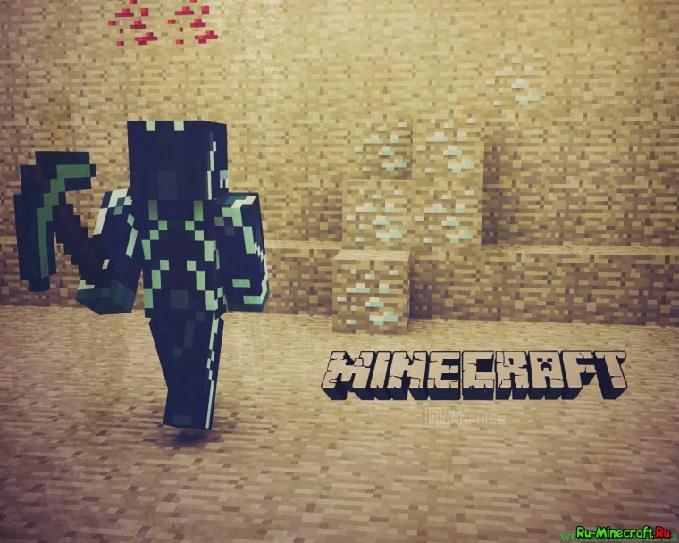 Пейзаж в стиле майнкрафт