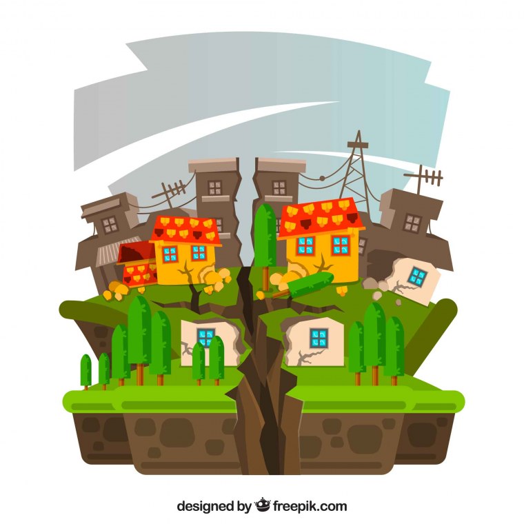 Землетрясение вектор