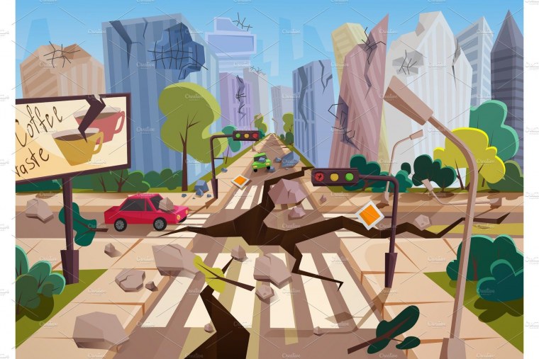 Землетрясение картинки для детей