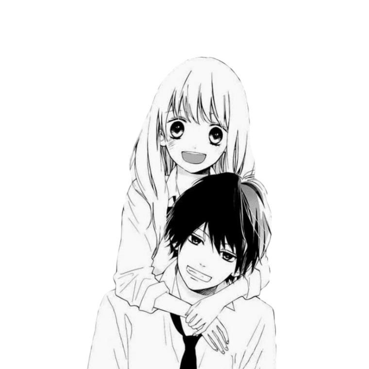 Аниме черное белое пара