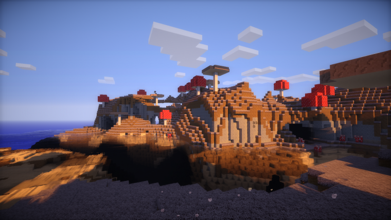 Красивый ландшафт в МАЙНКРАФТЕ