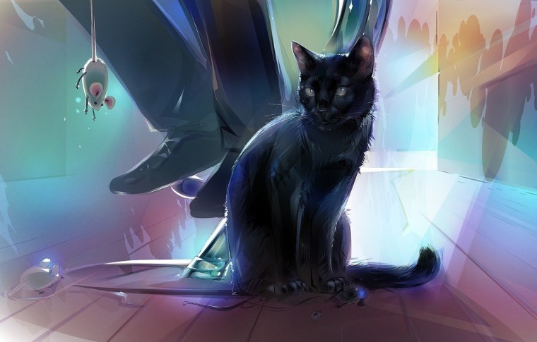 Аниме девочки котики