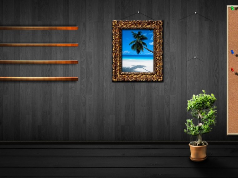 Комната с полками