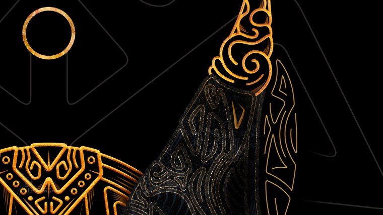 Фон черный с золотом