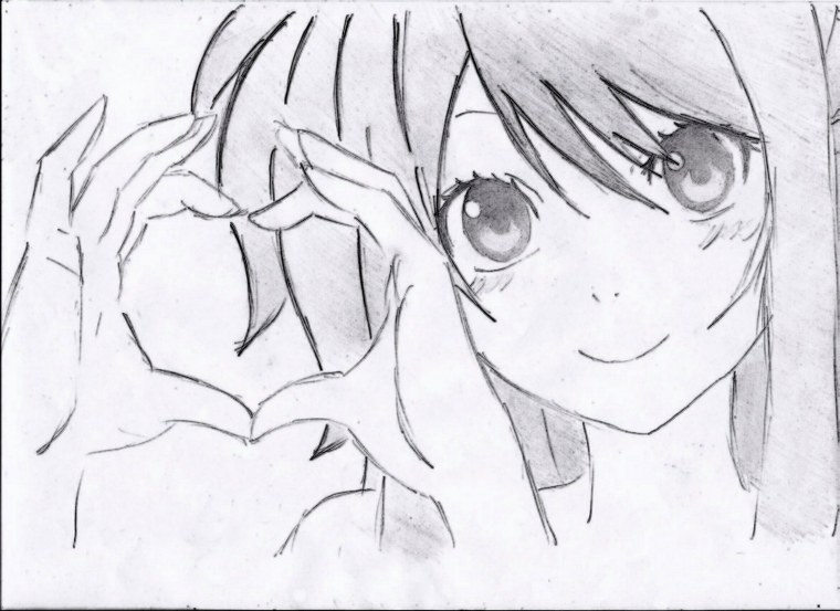 Аниме рисунки карандашом