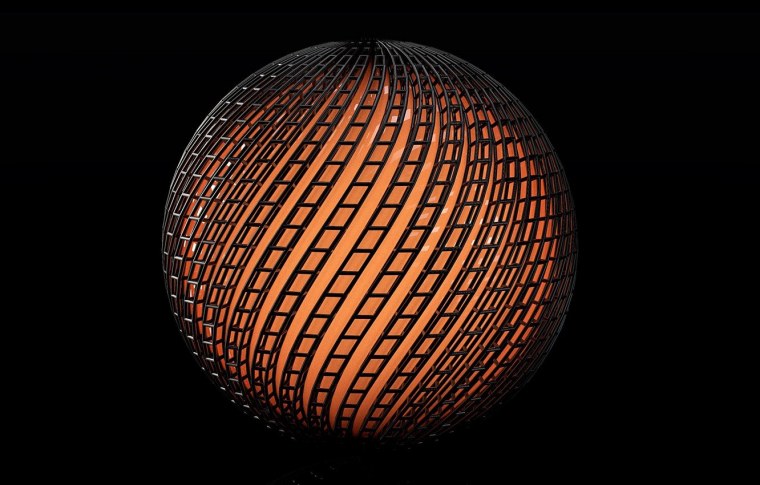 Воздушный шар на черном фоне