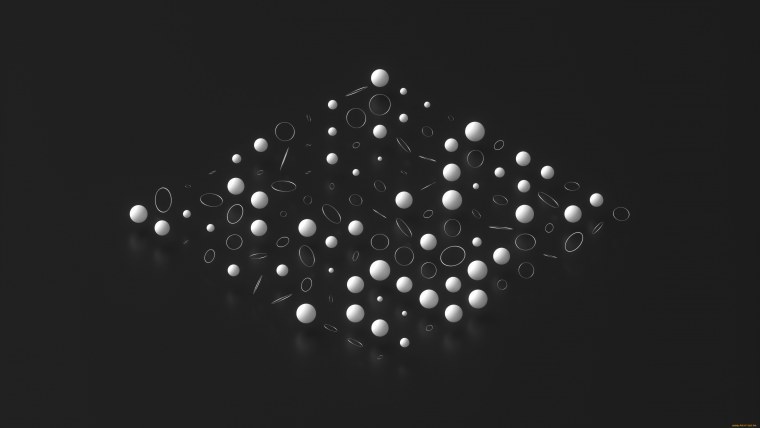 Черные шары на белом фоне