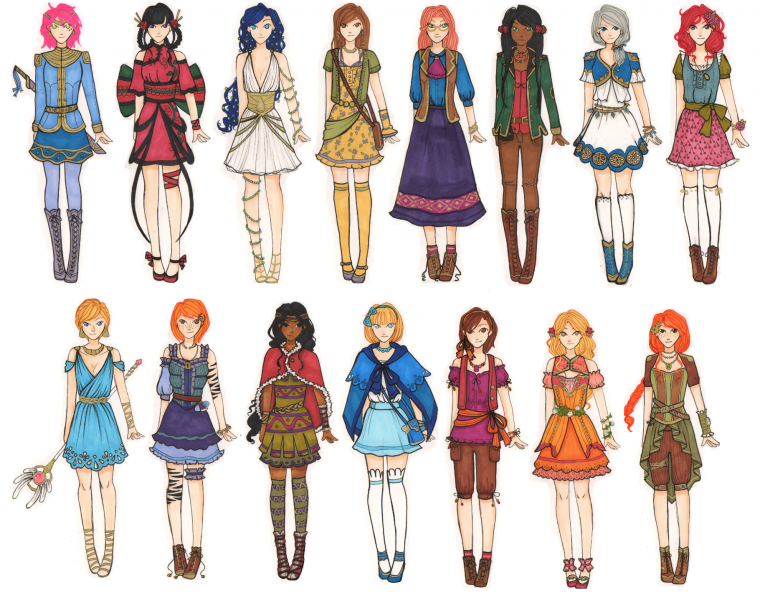 Красивые платья из аниме