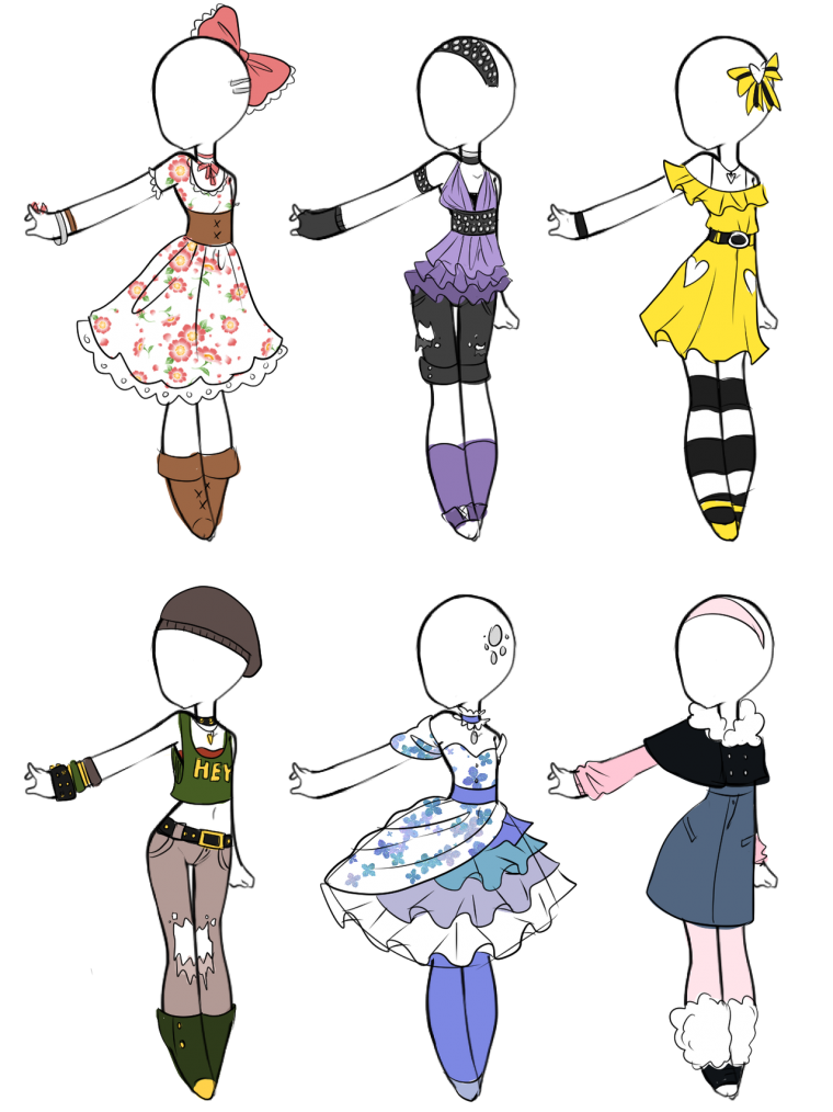 Аниме одежда для девушек Повседневная