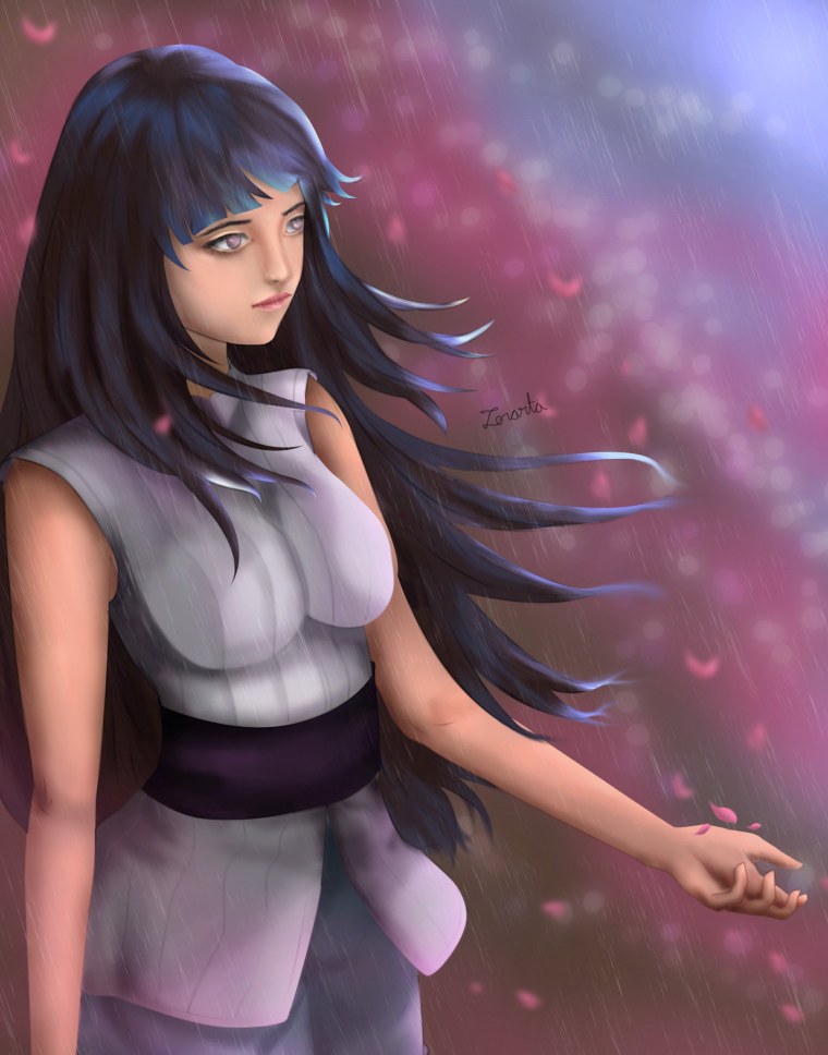 Хината с сердечками на аву