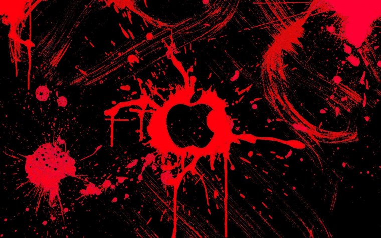Apple красный фон