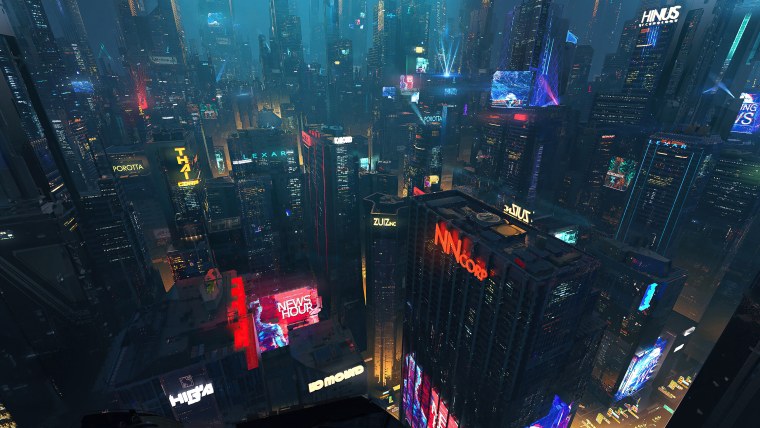 Найт Сити Cyberpunk 2077 4к