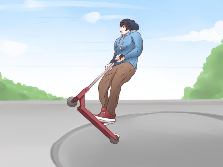 Трюки на самокате стрит