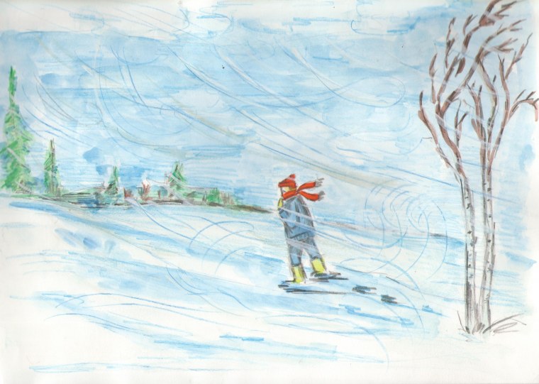 Зимний рисунок 5 класс