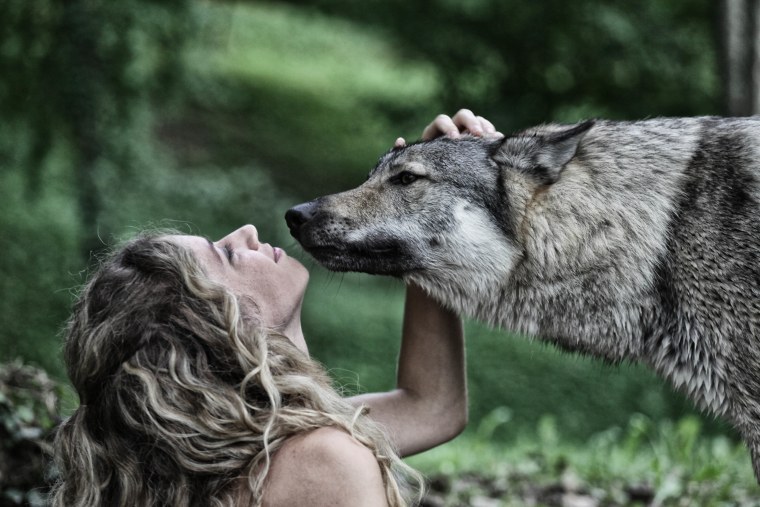 Фотосессия с волком