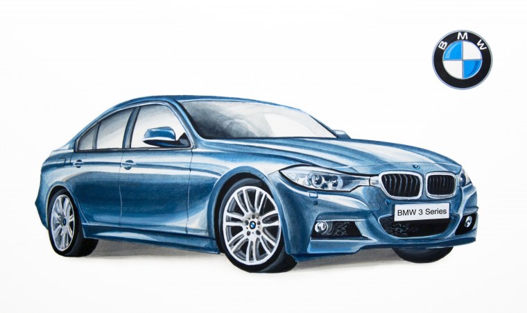 BMW e39 карандашом