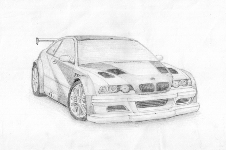 BMW m5 e34 рисунок