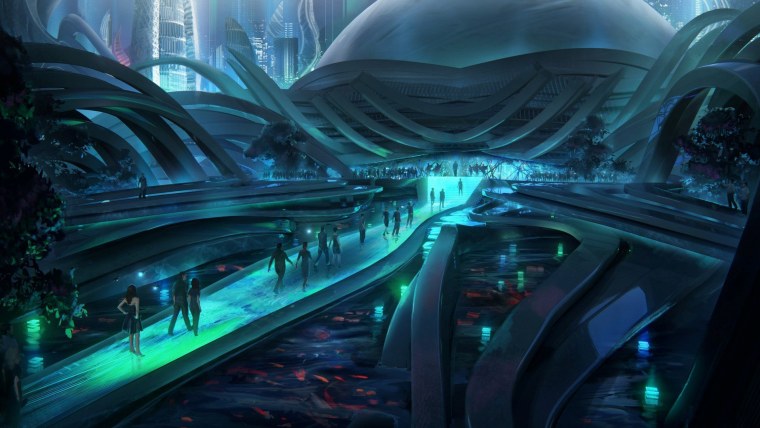 Sci Fi город футуризм