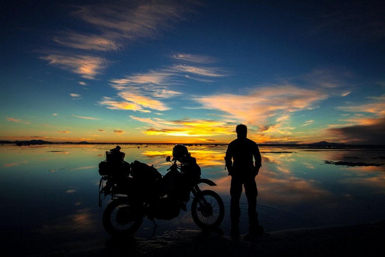 Мотоцикл на закате