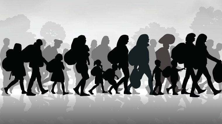 Мигранты иллюстрация