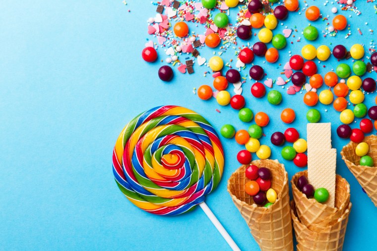 Конфеты разноцветные