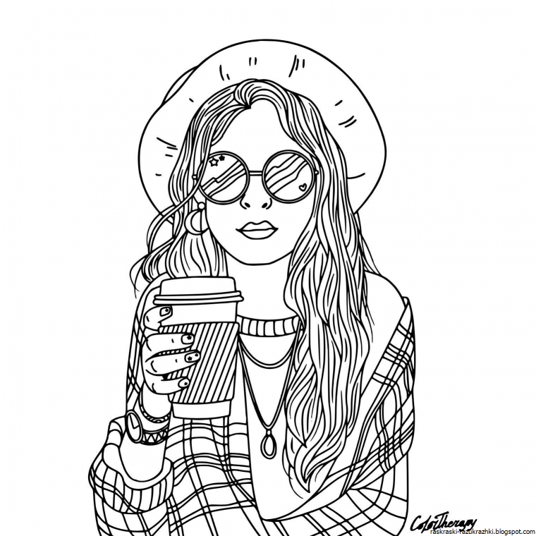 Рисунки для срисовки девушки