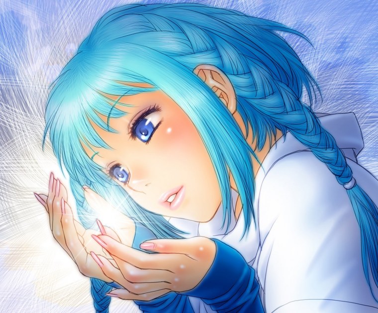 Рыжеволосая девушка аниме