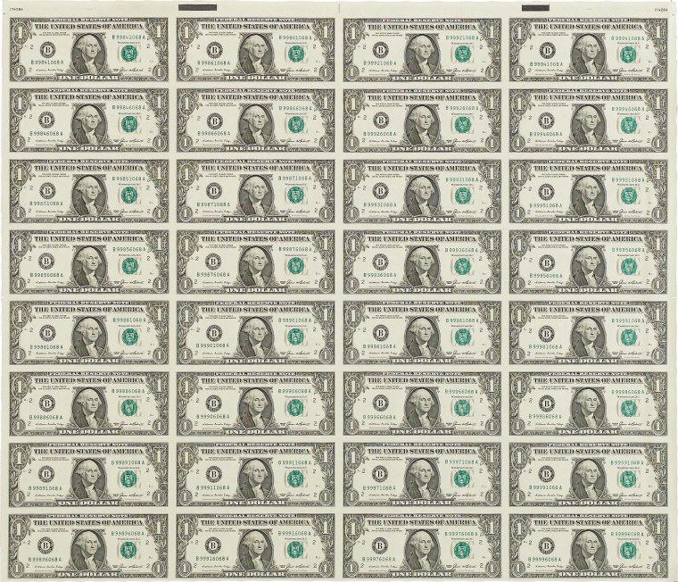Деньги доллары печать