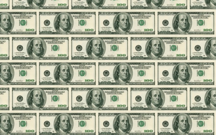 1 Долларовая купюра с двух сторон